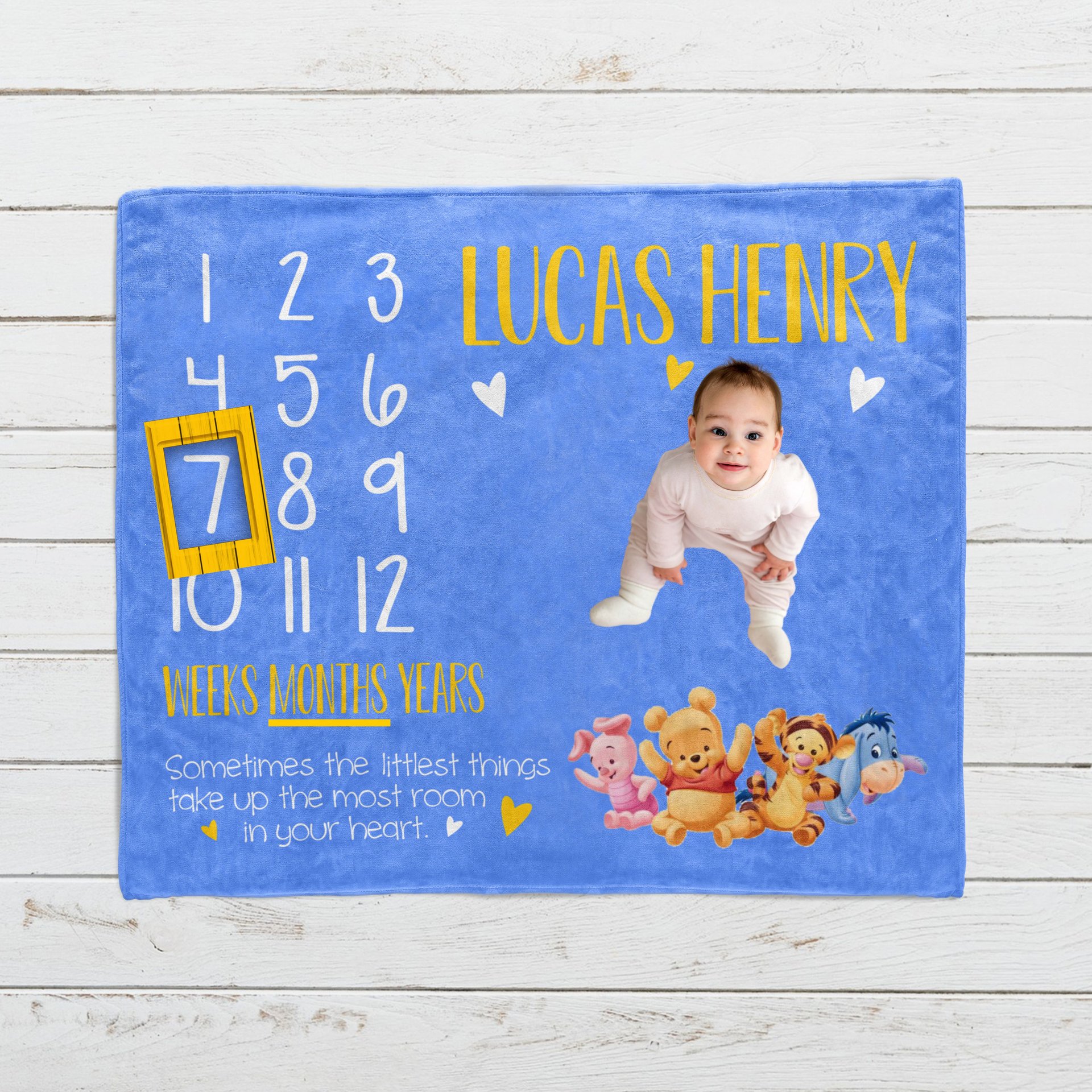 Winnie the pooh milestone blanket online